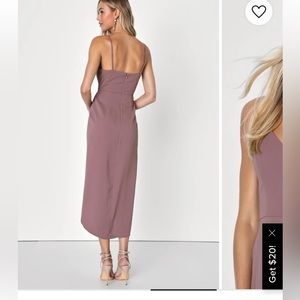 Lulus Reinette Mauve Purple Midi Dress